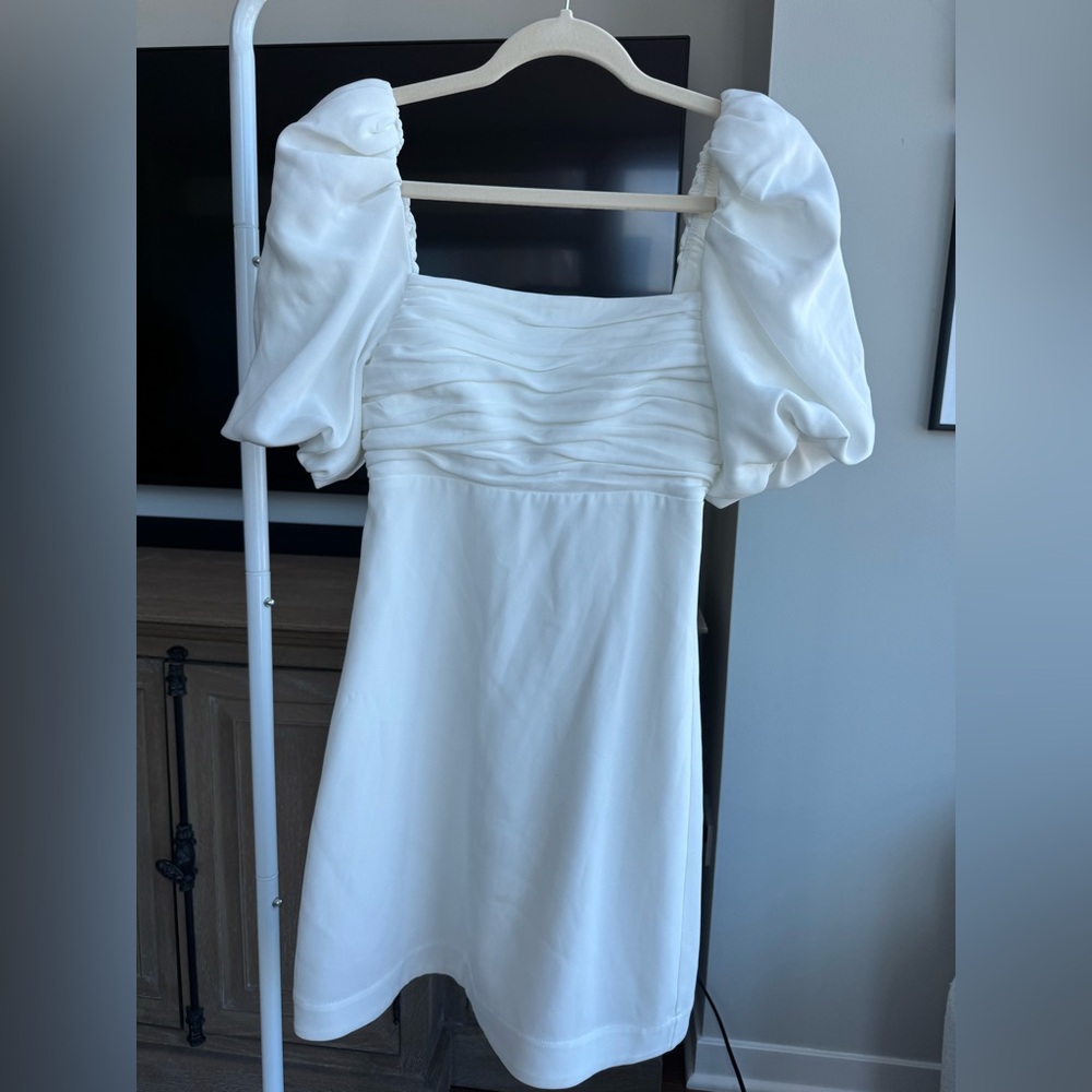 Cinc à Sept white mini dress